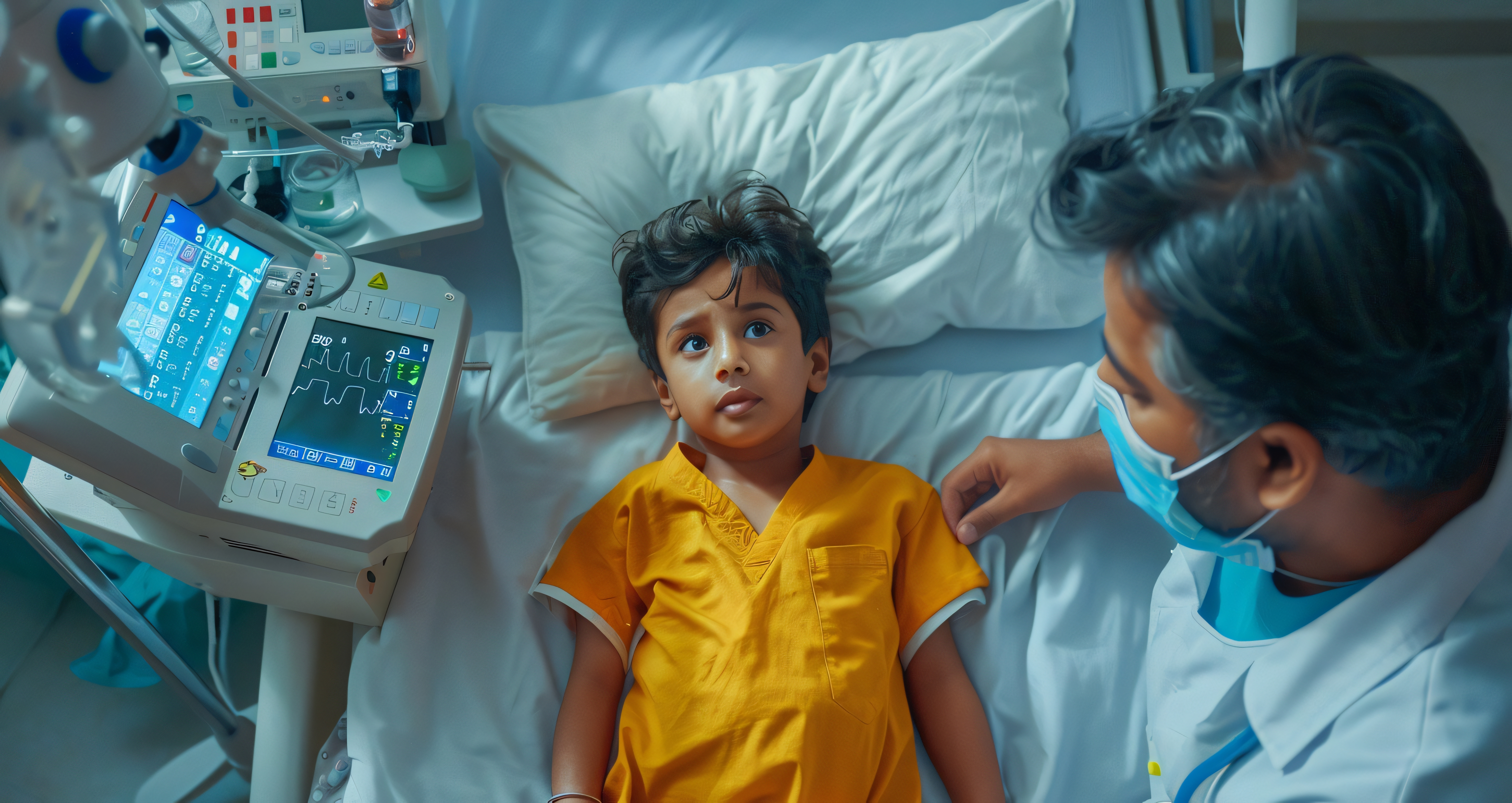 Child undergoing medical screening